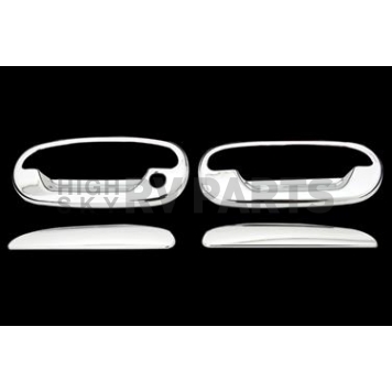 Paramount Automotive Exterior Door Handle Cover - Silver ABS Plastic Triple Chrome Plated - 640313