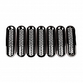 Rugged Ridge Grille Insert - Honeycomb Rectangular Black Painted Plastic - 1130631