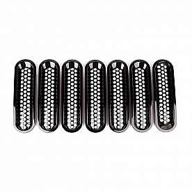 Rugged Ridge Grille Insert - Honeycomb Rectangular Black Painted Plastic - 1130631