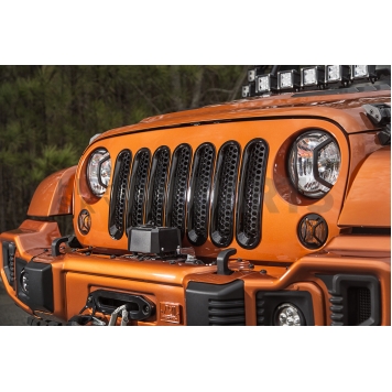 Rugged Ridge Grille Insert - Honeycomb Rectangular Black Painted Plastic - 1130631-3