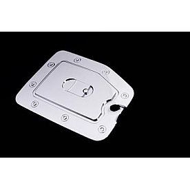 Paramount Automotive Fuel Door Cover - Triple Chrome Plated Silver ABS Plastic - 662707