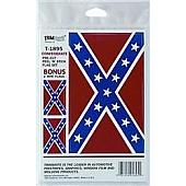 Trimbrite Decal - Confederate Flag - Red/ White/ Blue - T1895