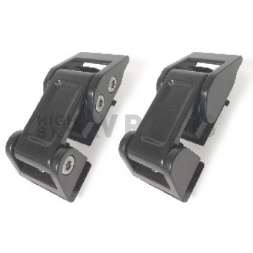 Drake Automotive Hood Latch Stainless Steel Black Set Of 2 - JP190011K