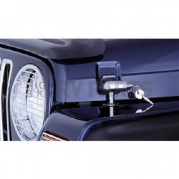 Rugged Ridge Hood Latch Chrome Plated Stainless Steel Silver Set Of 2 - 1130203
