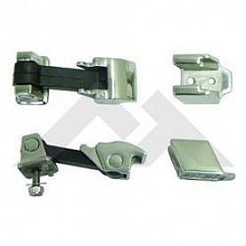 Crown Automotive Hood Latch Polished Stainless Steel Silver Set Of 2 - RT34075