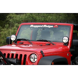 Rugged Ridge Decal - White Letters/ Red And Yellow Icon Vinyl - 1258001