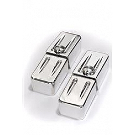 All Sales Hood Latch Brushed Aluminum Silver Set Of 2 - 3408