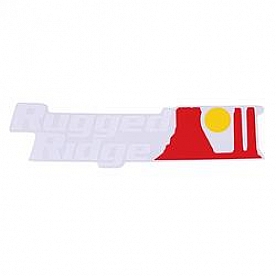 Rugged Ridge Decal - White Letters/ Red And Yellow Icon Vinyl - 1299920