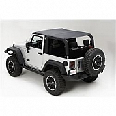 Rugged Ridge Bikini Top Vinyl Coated Polyester Black Diamond - 1358835