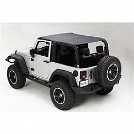 Rugged Ridge Bikini Top Vinyl Coated Polyester Black Diamond - 1358835