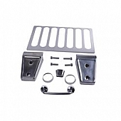 Rugged Ridge Hood Appearance Set Silver Polished Stainless Steel - 1110104