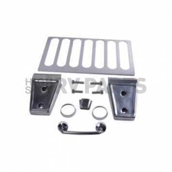 Rugged Ridge Hood Appearance Set Silver Polished Stainless Steel - 1110104