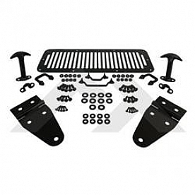 Crown Automotive Hood Appearance Set Black Powder Coated Stainless Steel - RT34099
