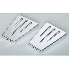 All Sales Door Hinge Protector - Aluminum Chrome Plated Silver 2 Piece - 3503C