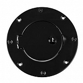 Rugged Ridge Fuel Door Cover - Powder Coated Black Stainless Steel - 1122904