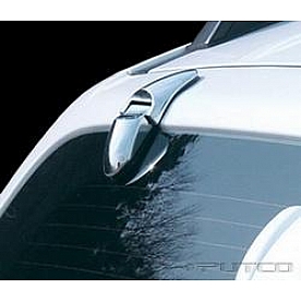 Putco Rear Window Hinge Cover - ABS Plastic Silver Chrome Plated Set Of 2 - 409107