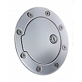 All Sales Fuel Door - Round Aluminum - 6050PL