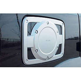 Putco Fuel Door Cover - Chrome Plated Silver ABS Plastic - 409306