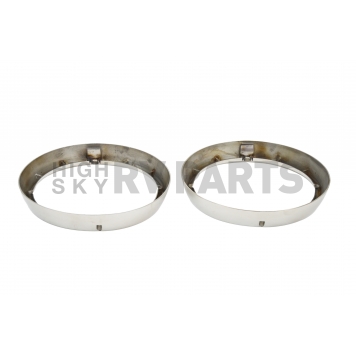 Kentrol Headlight Bezel - Stainless Steel Silver Set Of 2 - 30537-3