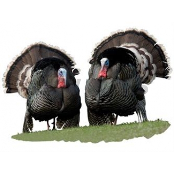 MOSSY OAK Body Graphics - Pair Of Strutting Merriam Wild Turkeys Cutout True Color - 23047C