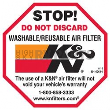 K & N Filters Decal 89160631