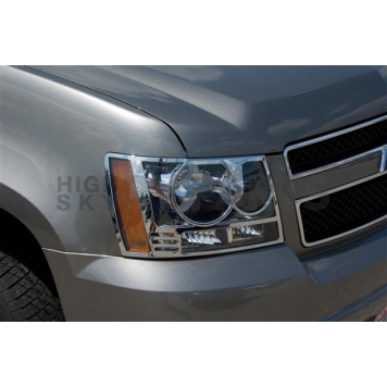 Putco Headlight Trim - ABS Plastic Silver Set Of 2 - 401206-1