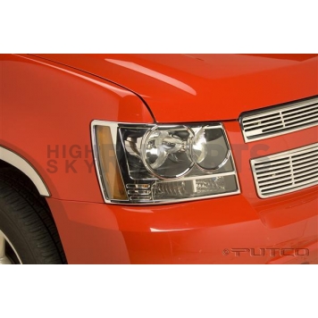 Putco Headlight Trim - ABS Plastic Silver Set Of 2 - 401206-2