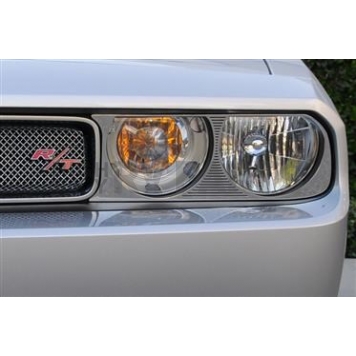 T-Rex Truck Products Headlight Trim - Stainless Steel Silver Set Of 2 - 11415