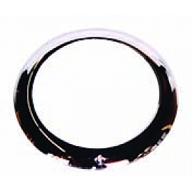 Omix-Ada Headlight Bezel - Steel Silver Single - 1241901