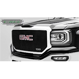 T-Rex Truck Products Grille Insert - Horizontal Bar Rectangular Black Powder Coated Steel - 6202131