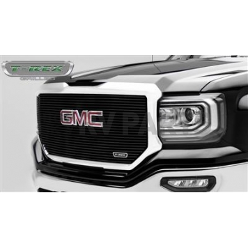 T-Rex Truck Products Grille Insert - Horizontal Bar Rectangular Black Powder Coated Steel - 6202131