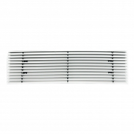 Paramount Automotive Bumper Grille Insert Horizontal Polished Silver Aluminum - 380312