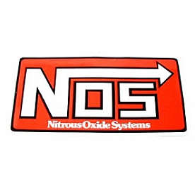N.O.S. Decal - Red/ White Vinyl - 19210