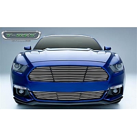 T-Rex Truck Products Grille Insert - Horizontal Bar Hexagonal Polished Aluminum - 6215300