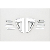 Putco Exterior Door Handle Cover - Silver ABS Plastic Chrome Plated - 401792