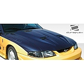 Extreme Dimensions Hood - Primered Fiberglass Black - 102256