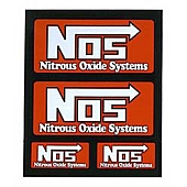 N.O.S. Decal - Red/ White Vinyl - 19230