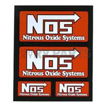 N.O.S. Decal - Red/ White Vinyl - 19230