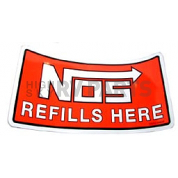 N.O.S. Decal - Red/ White Vinyl - 19202