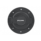 Drake Automotive Fuel Door - Round Carbon Fiber - 90004BLACK