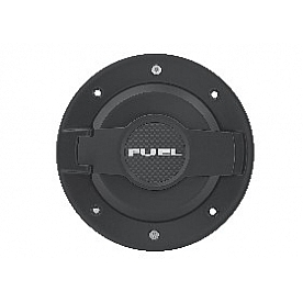 Drake Automotive Fuel Door - Round Carbon Fiber - 90004BLACK
