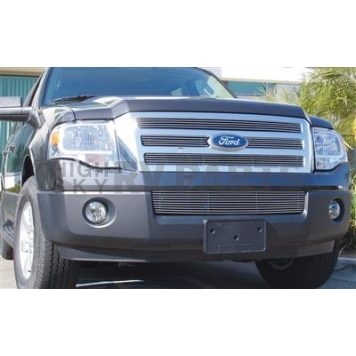 T-Rex Truck Products Grille Insert - Horizontal Bar Rectangular Polished Aluminum - 21594