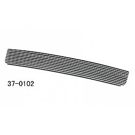 Paramount Automotive Bumper Grille Insert Horizontal Overlay Polished Silver Aluminum - 370102