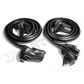 Metro Molded Door Weather Strip Cellular Sponge Rubber Black Set Of 2 - LM22C