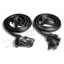 Metro Molded Door Weather Strip Cellular Sponge Rubber Black Set Of 2 - LM22C