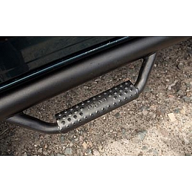 N-Fab Nerf Bar - Truck Wheel to Wheel Black Matte Textured Powder Coated Steel Round - C1795QC6TX