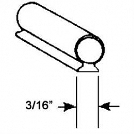 Strybuc Door Weather Strip - Vinyl - 1562C