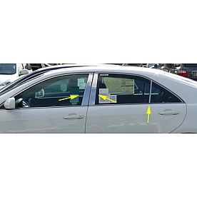 TFP (International Trim) Body Pillar Cover - Polished Stainless Steel Silver Set of 6 - 31735PPT