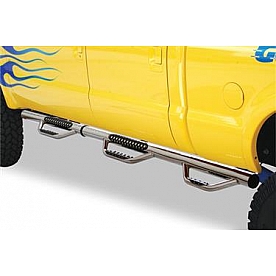 Go Rhino Nerf Bar - Truck Wheel To Wheel Stainless Steel Round 3 Inch - D36127PS
