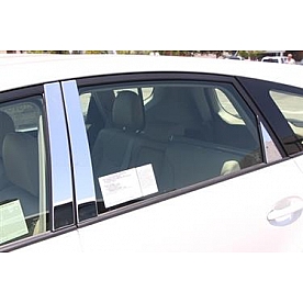 TFP (International Trim) Body Pillar Cover - Polished Stainless Steel Silver Set of 6 - 82441